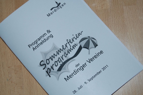 Sommerferienprogramm Merdingen 2011, Programmheft