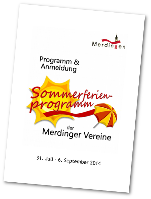 Titelseite Programmheft Merdinger Sommerferienprogramm 2014